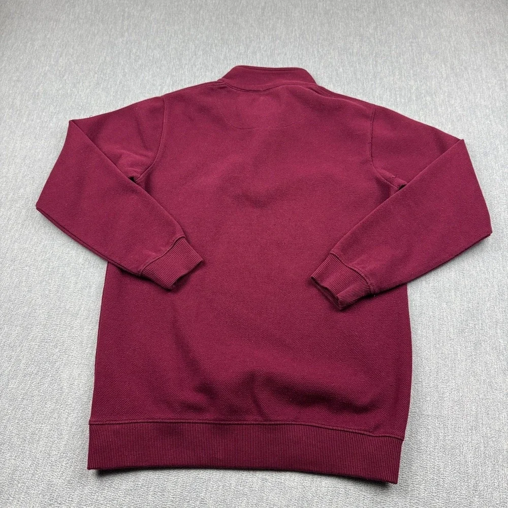 Polo Ralph Lauren Sweater Mens Large Red Pullover 1/4 Zip Made In Hong‎ Kong